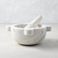 Diane Keaton + Hudson Grace White Marble Mortar & Pestle