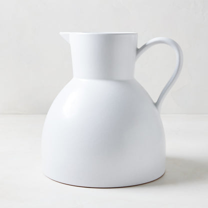 Diane Keaton + Hudson Sculptural White Stoneware Pitcher