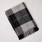 Diane Keaton + Hudson Grace Alpaca Charcoal Plaid Throw Blanket