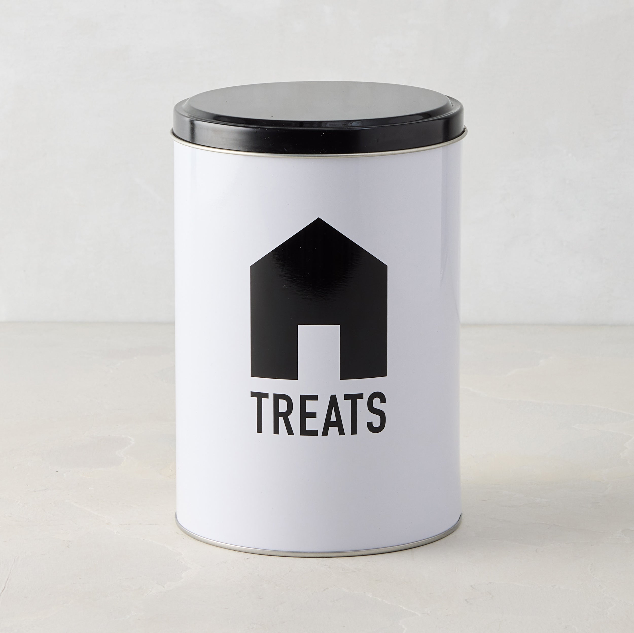 Grey dog treat tin best sale