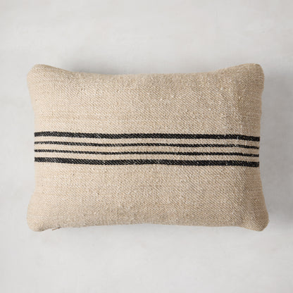 Diane Keaton + Hudson Grace Vintage Grain Sack Lumbar Pillow