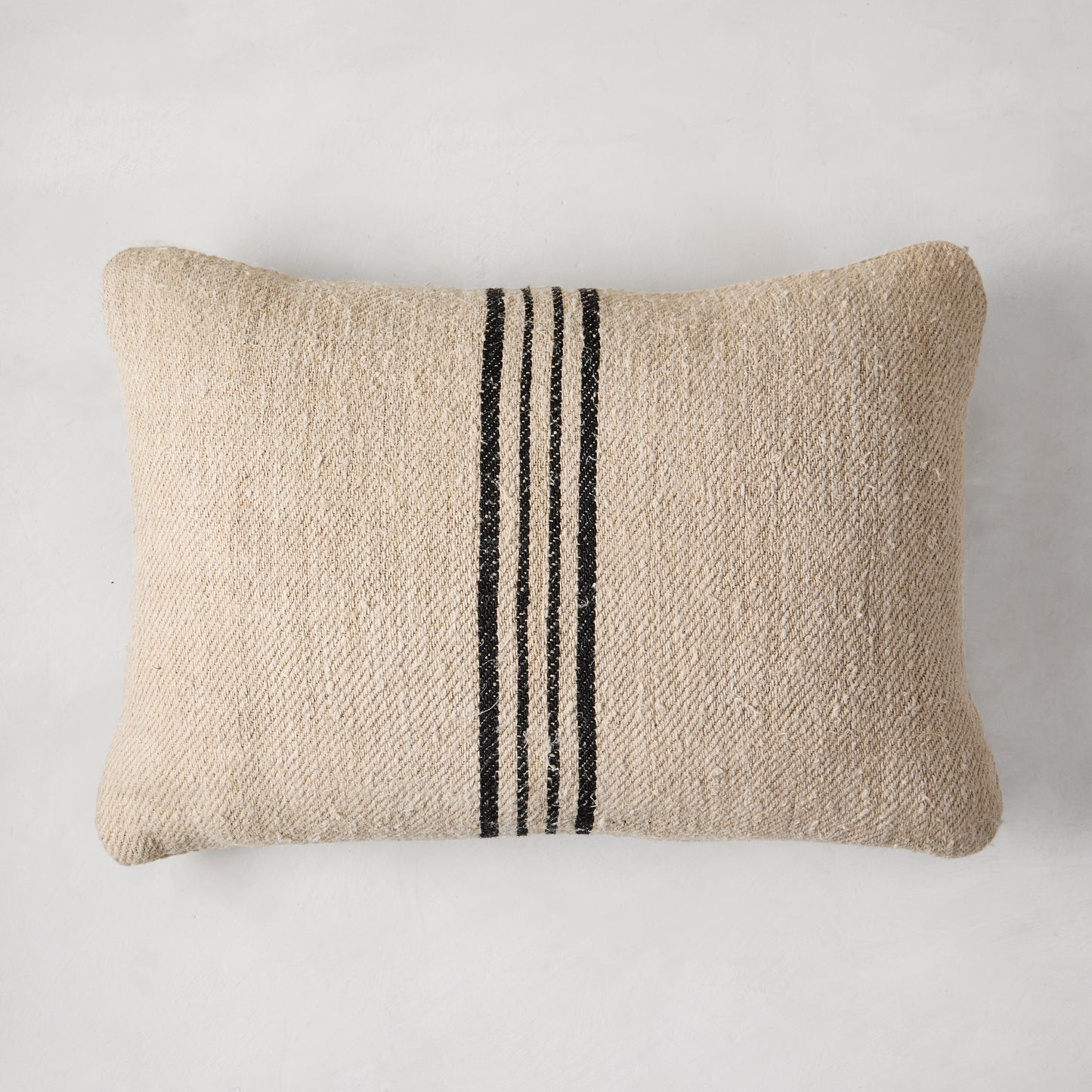 Diane Keaton + Hudson Grace Vintage Grain Sack Lumbar Pillow