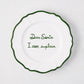 "Dear Santa I Can Explain" Hand-Painted Christmas Appetizer Plate
