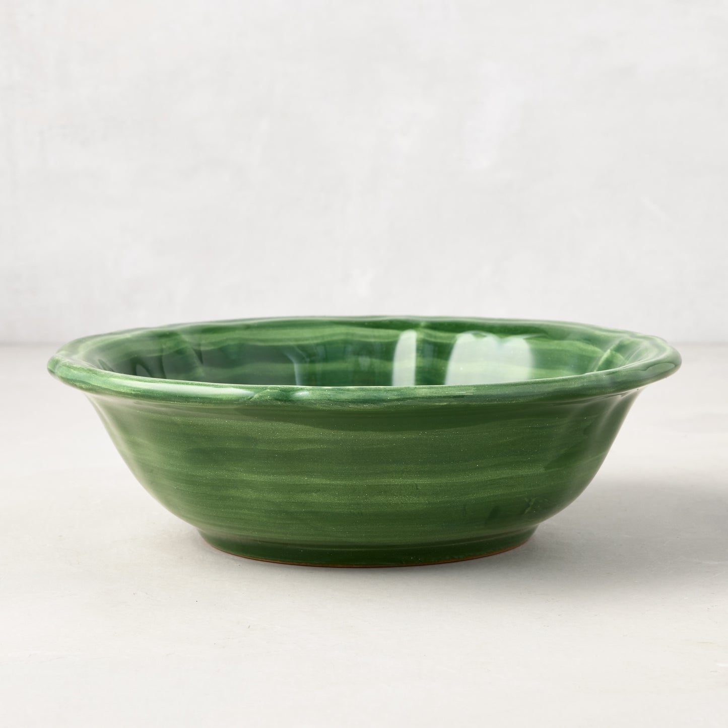 Deruta Green Painted Ceramic Bowl