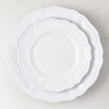 Deruta White Painted Ceramic Salad Plate