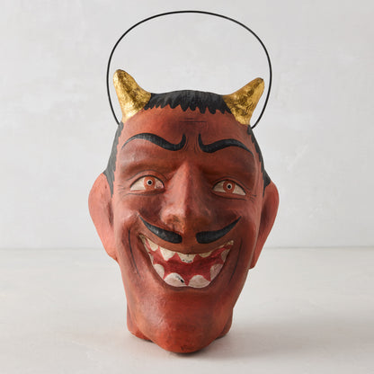 Mischievous Devil Papier-Mâché Halloween  Candy Bucket