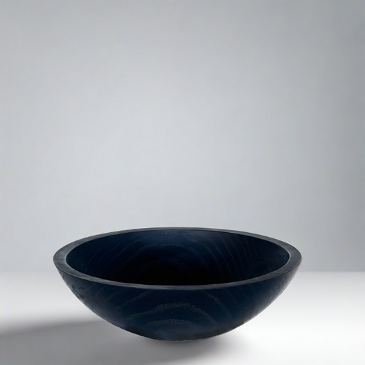 Ebonized Wood Bowl, 11"