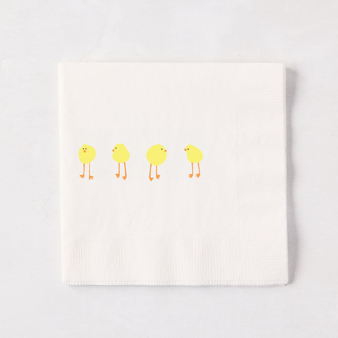 Easter Chicks Cocktail Napkins, Set of 50