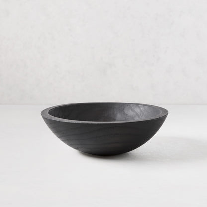 Ebonized Wood Bowl, 11"