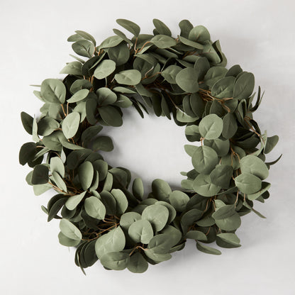 Faux Eucalyptus Wreath, 24"