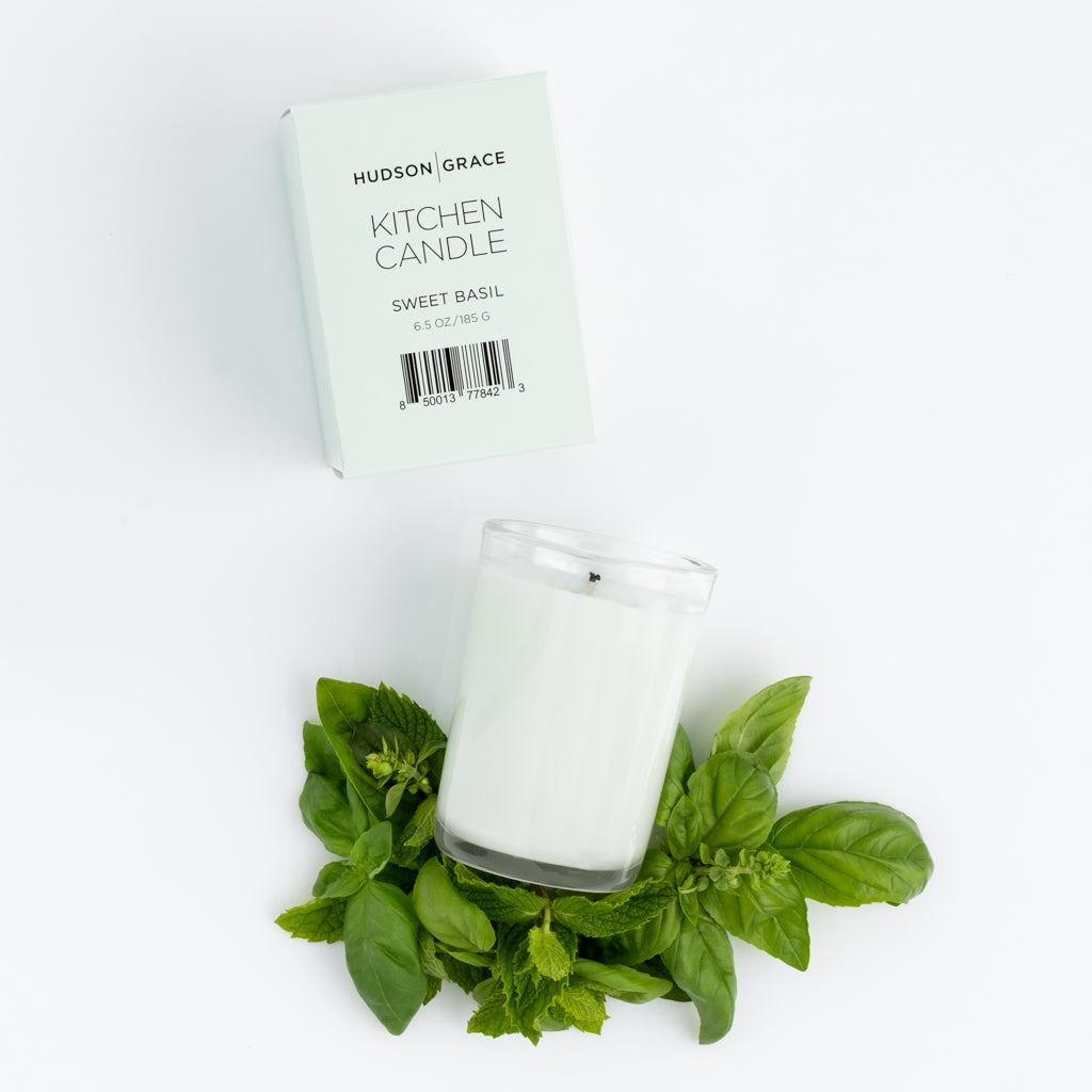 Hudson Grace Sweet Basil Scented Kitchen Candle Hudson Grace