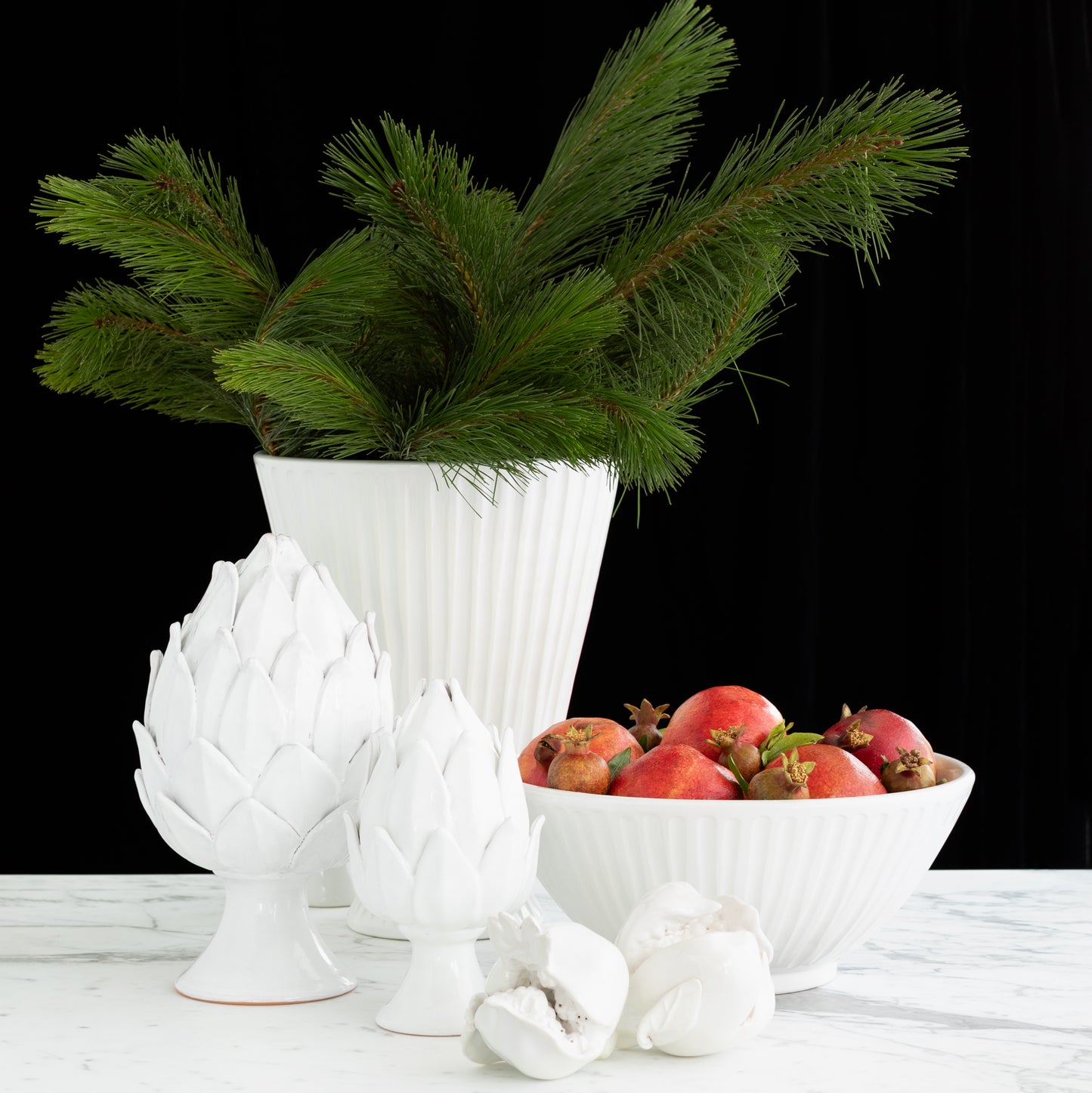 Brera ribbed serving collection