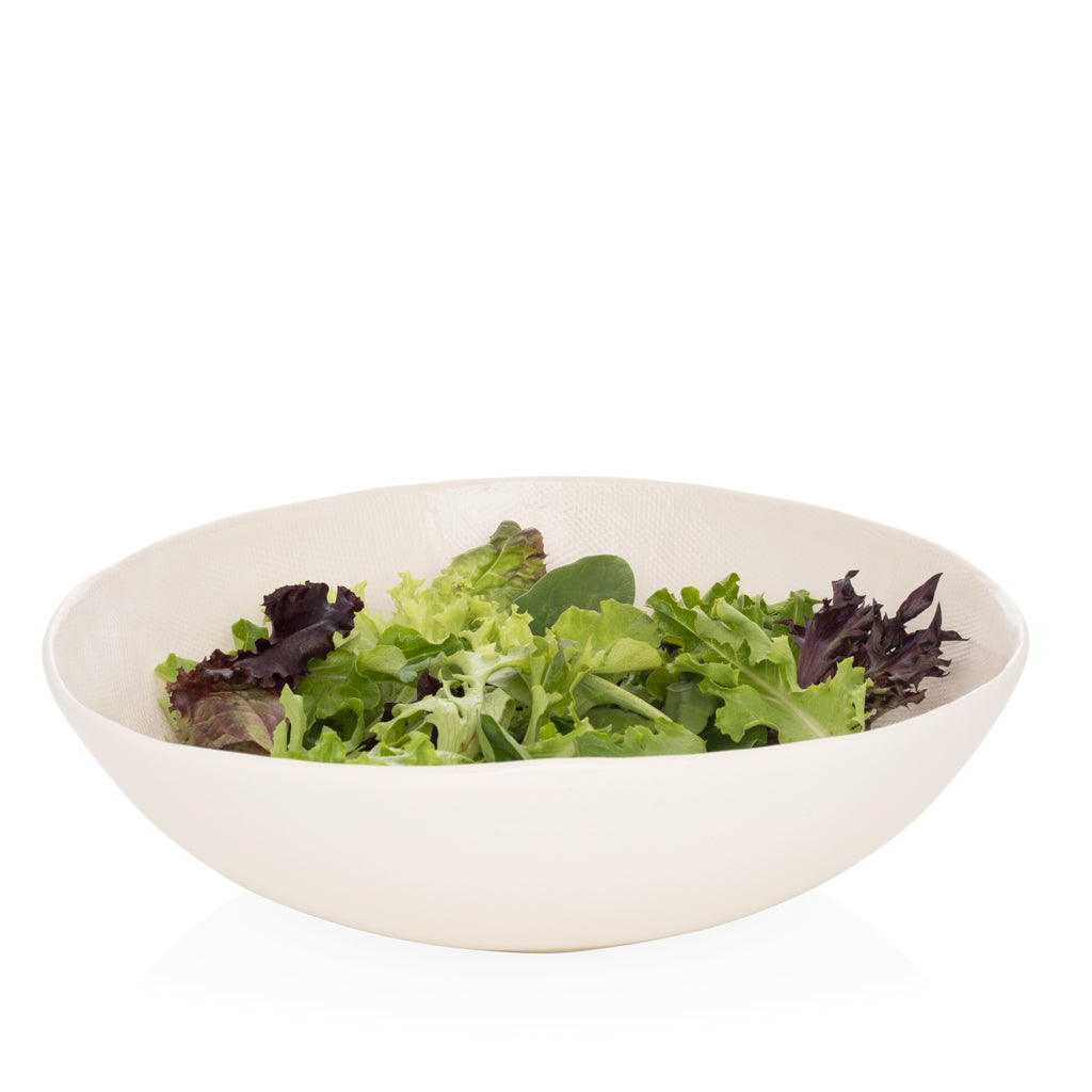 French Vanilla Off-White Large Salad Serving Bowl - Default Title - Hudson Grace