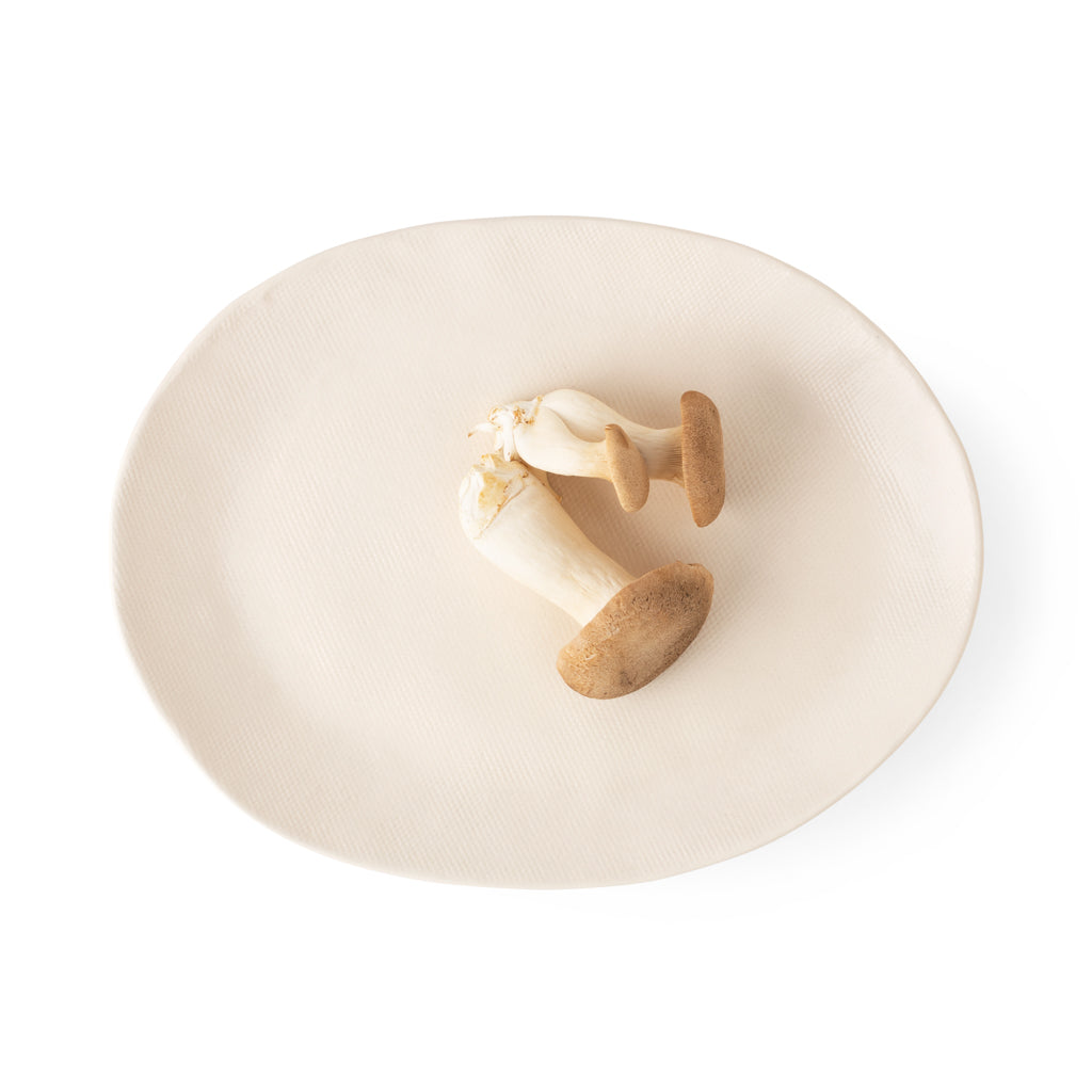 French Vanilla Off-White Small Oval Serving Platter
