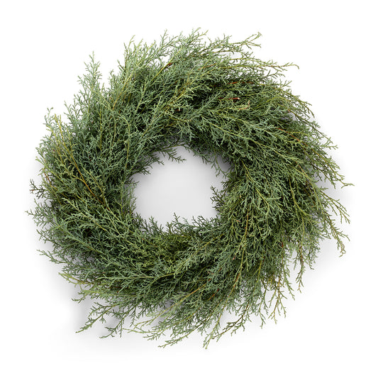 Carolina Sapphire Cypress Wreath 18"