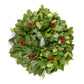 Fresh Salal and Red Berries Wreath 18"