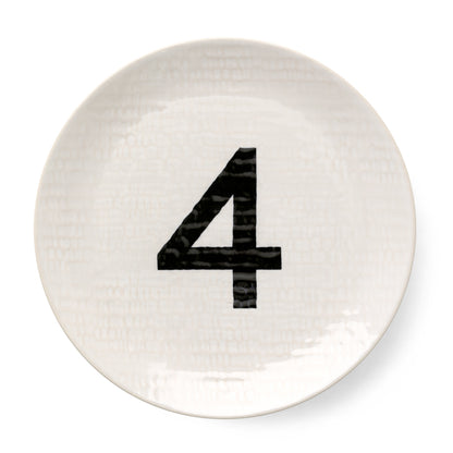 Numeric Salad Plate 4