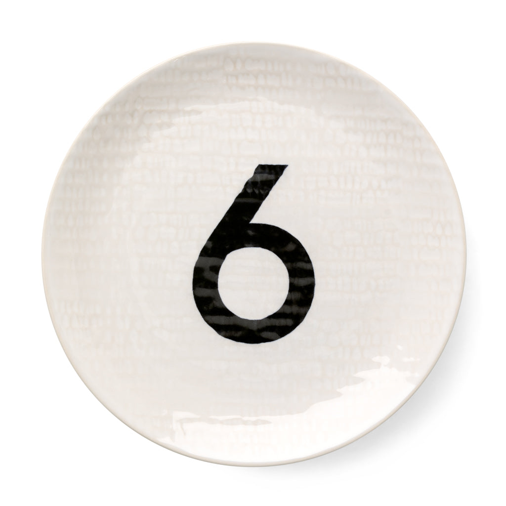 Numeric Salad Plate 6