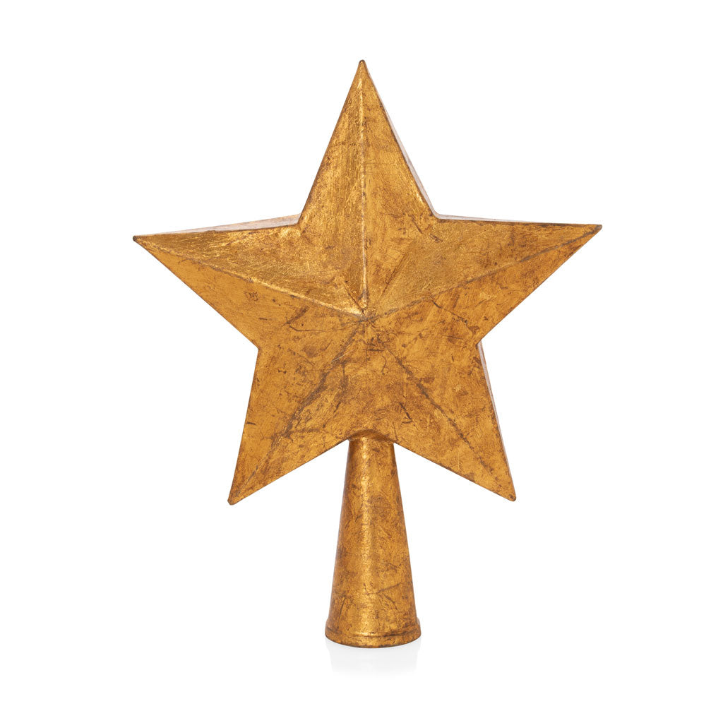 Antique Gold Star Tree Topper