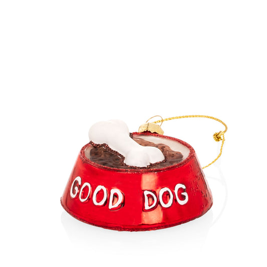 Good Dog Food Bowl Christmas Ornament