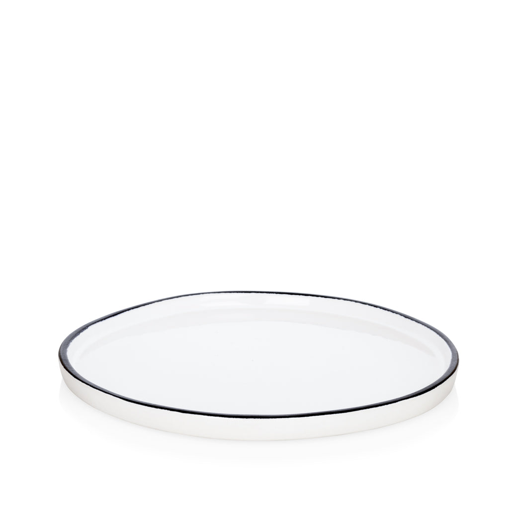 Pacific Black Rimmed Salad Plate