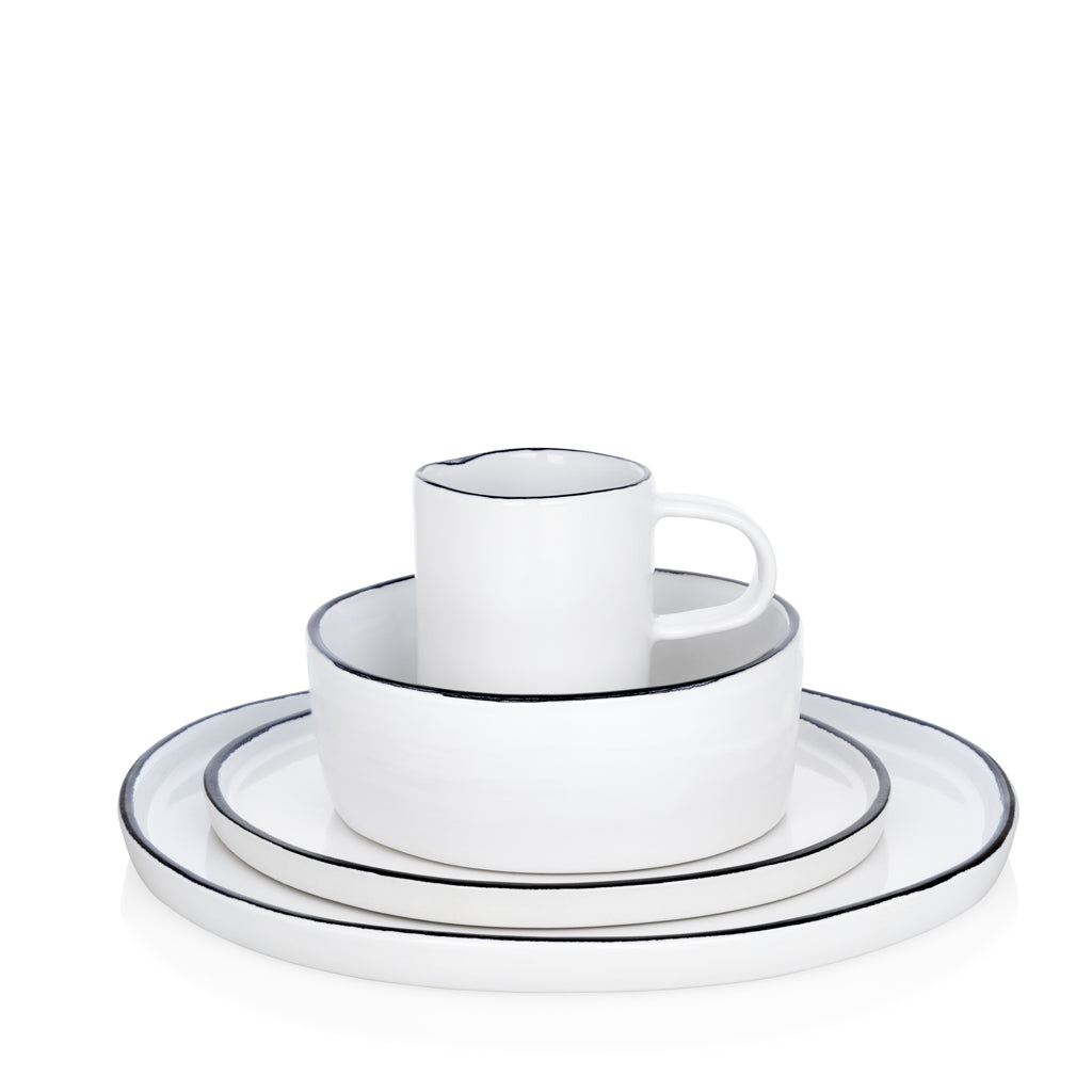 Pacific Black Rimmed Dinnerware Collection