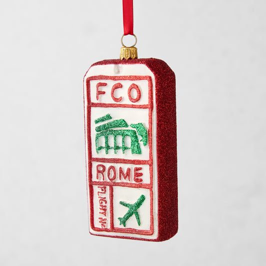 FCO Luggage Tag Christmas Tree Ornament