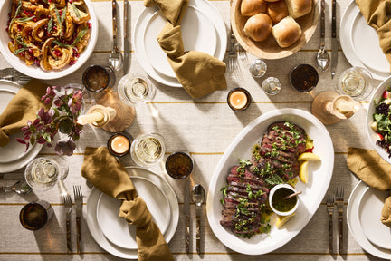 Peter Dunham + Hudson Grace Blue Kashmir Paisley Printed Napkin