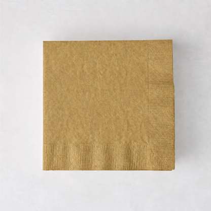 Personalized Gold Paper Cocktail Napkins, Set of 100