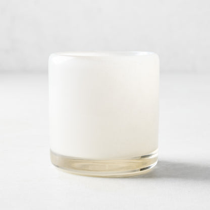 White Glass Votive Candle Holder