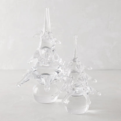 Small Clear Glass Christmas Tree