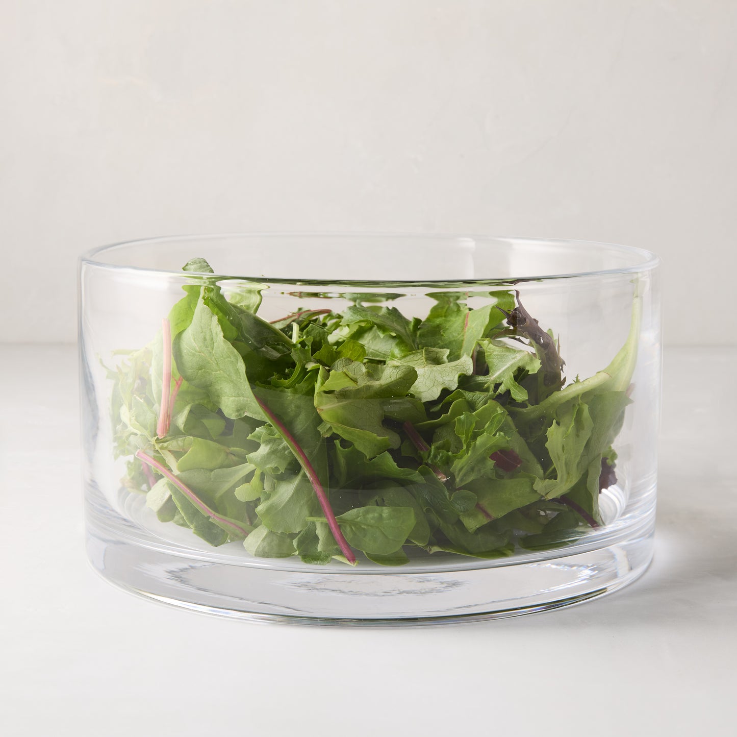 Round Glass Salad Bowl