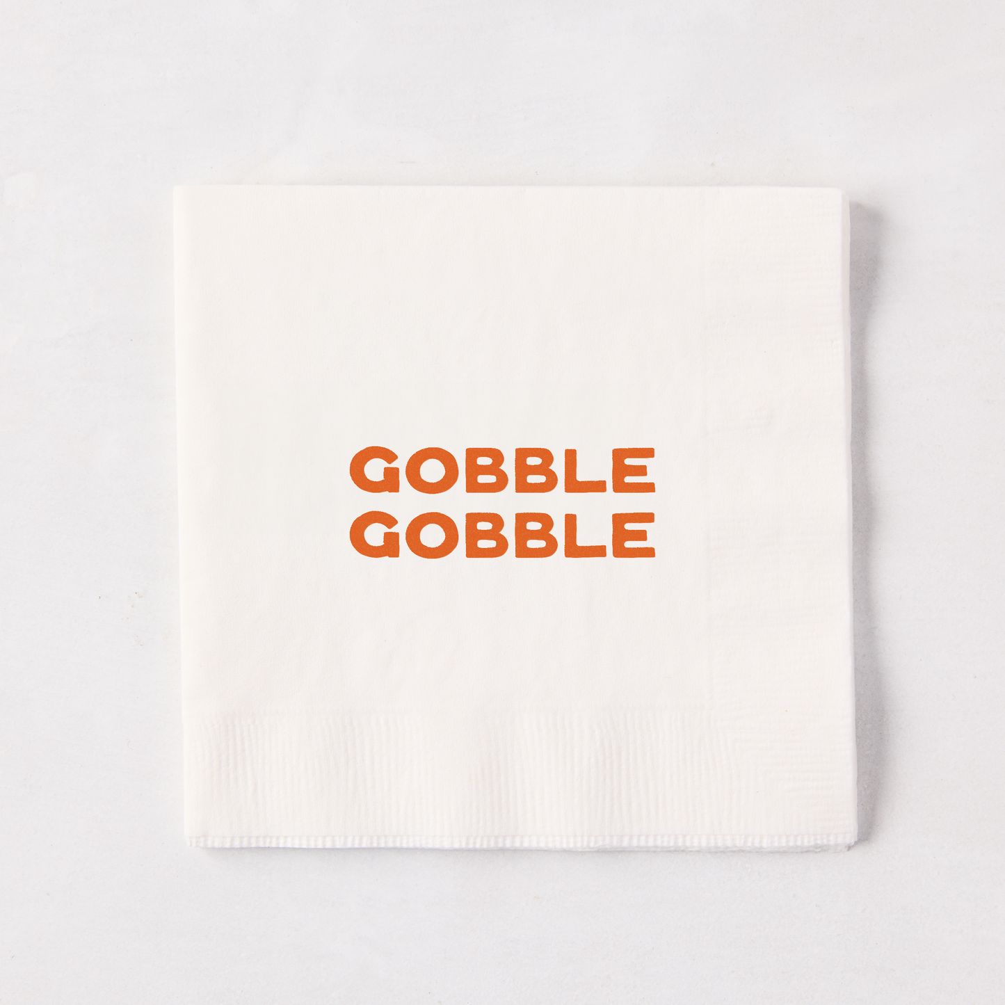 "Gobble, Gobble" Thanksgiving Paper Cocktail Napkins, Set of 50