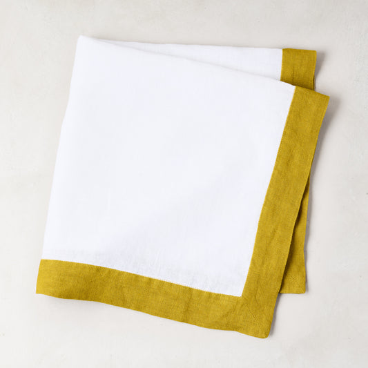 Linen Goldenrod Border Napkin