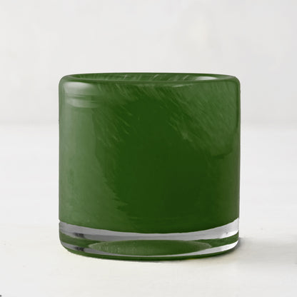 Green Votive Glass Candle Holder