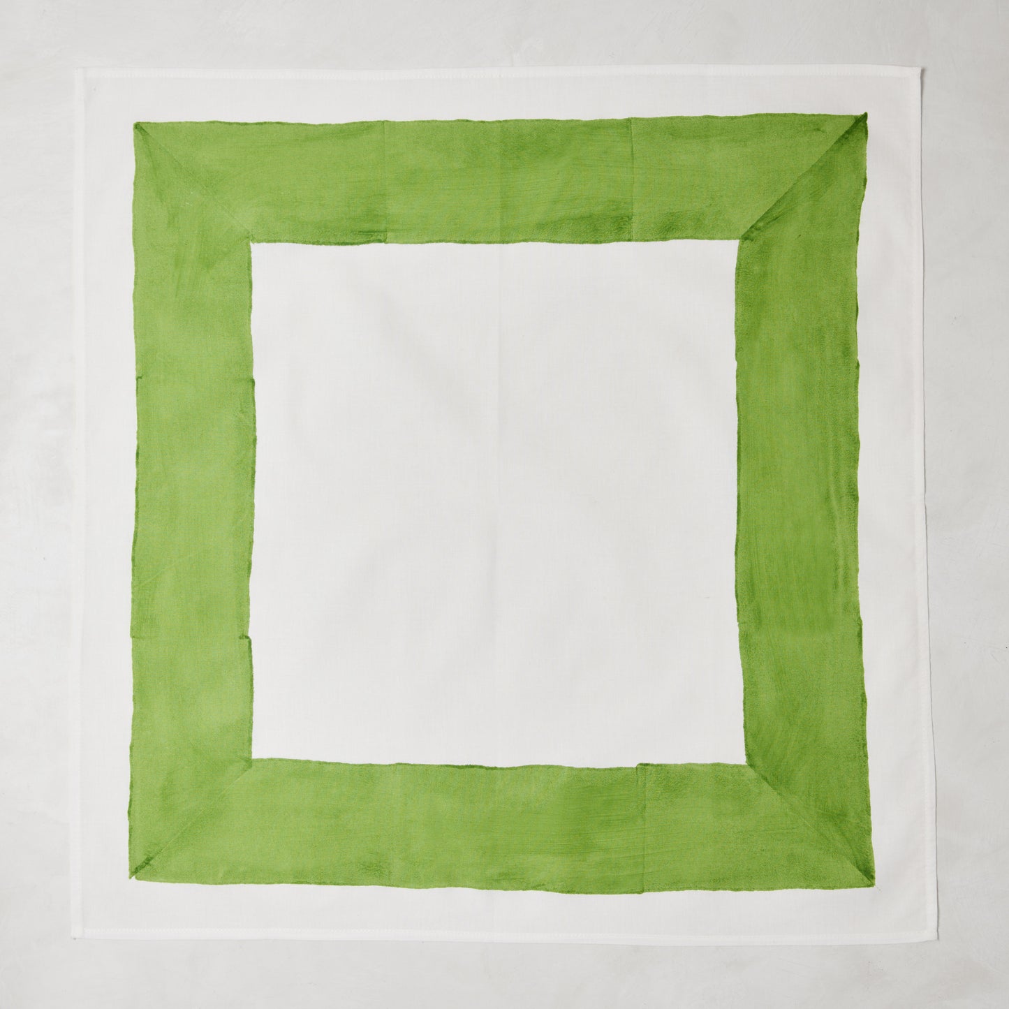 Green Border Block Print Cotton Napkin