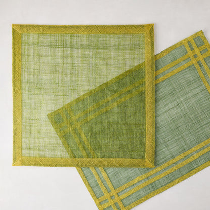 Newport Green with Light Green Border Square Placemat