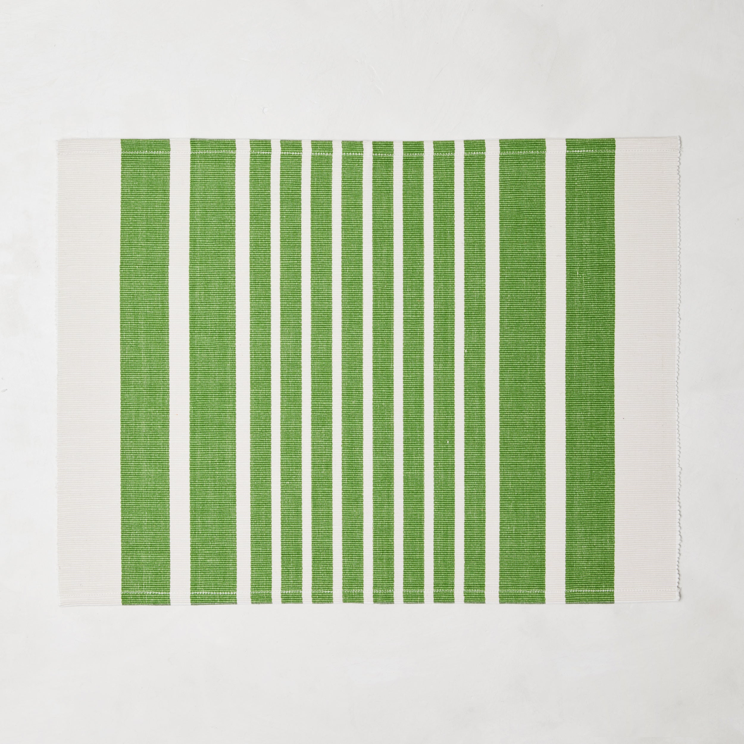 Green Stripe Woven Placemats, Set of 4 - Hudson Grace