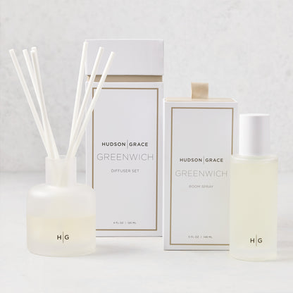 Hudson Grace Greenwich Room Spray and Diffuser Gift Set
