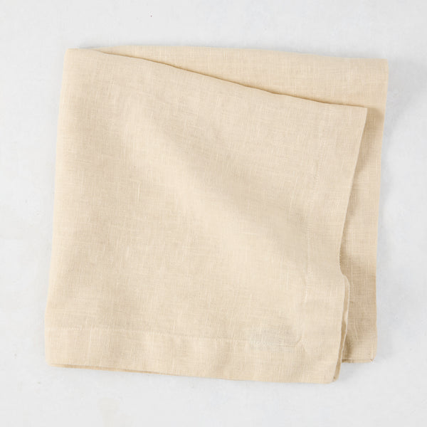 HG Buttermilk Hand-Dyed Linen Napkin, 22"