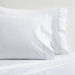 Green Scallop Stitch Percale Pillowcases, Set of 2