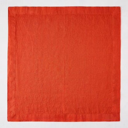 International Orange HG Signature Hand-dyed Linen Napkin