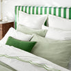 Seersucker Stripe Green Microfibre Duvet Double Bed main image 0