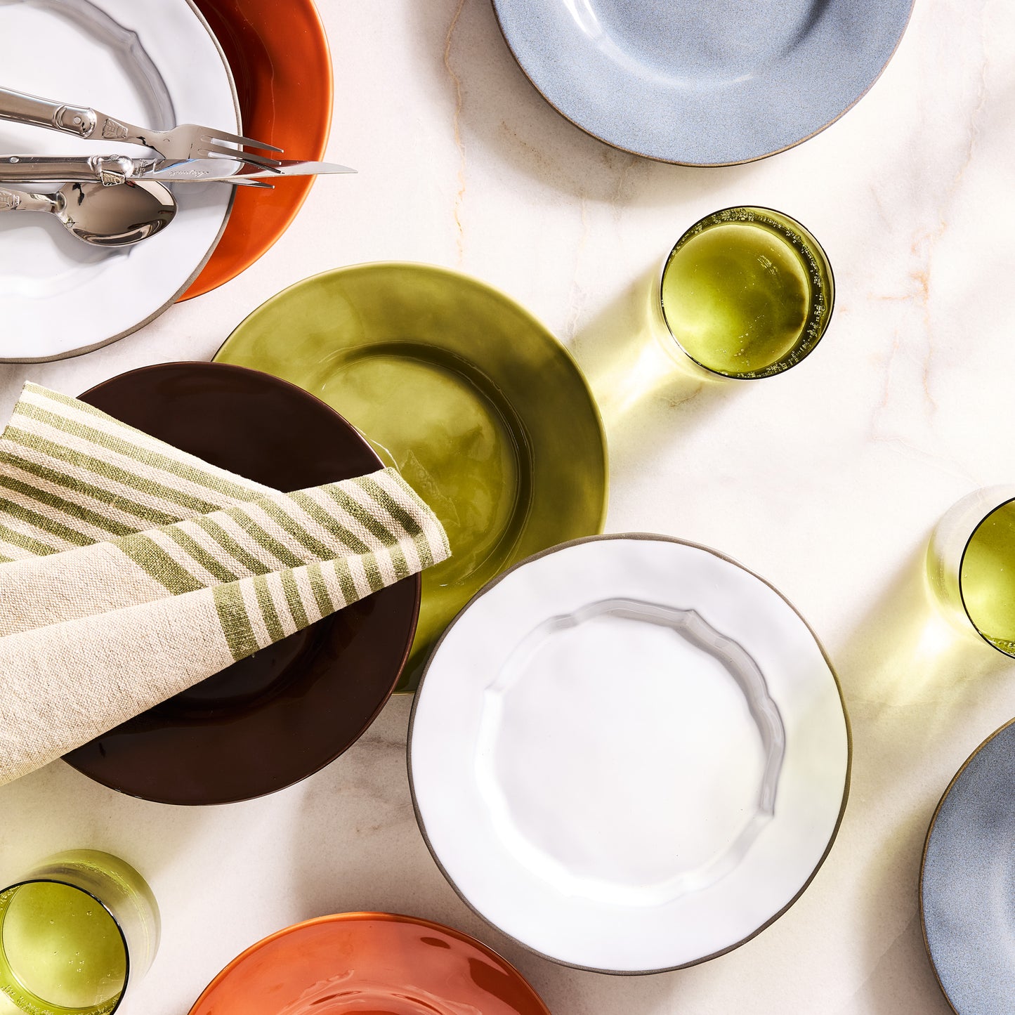 Artisan Chocolate Brown Painted Stoneware Salad Plate