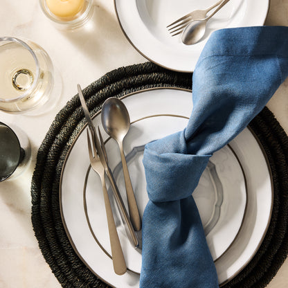 Smoke Grey Stoneware Dinner Plate