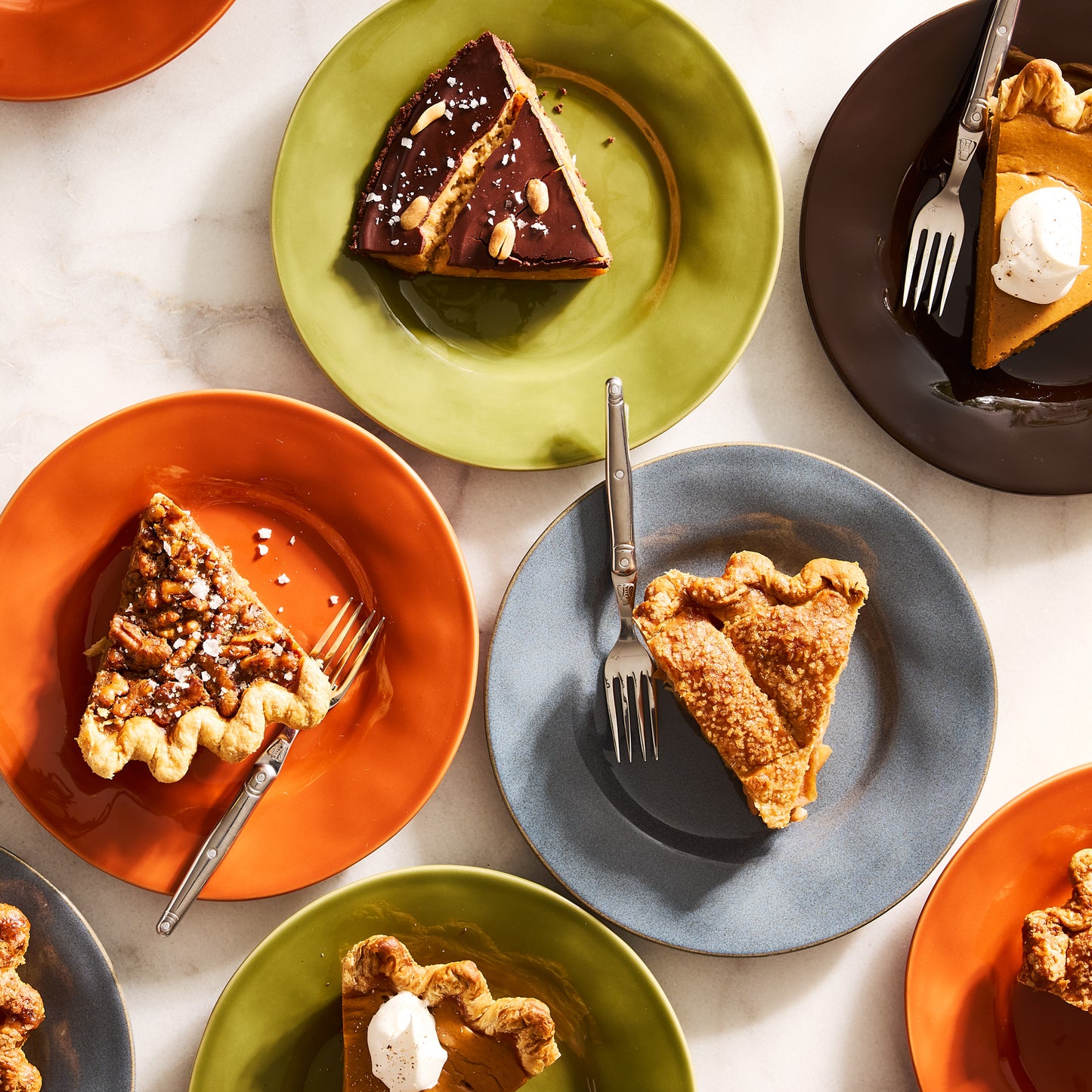 Artisan Spice Orange Painted Stoneware Salad Plate