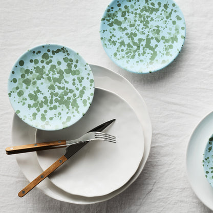 Pebble White Ceramic Dinner Plate