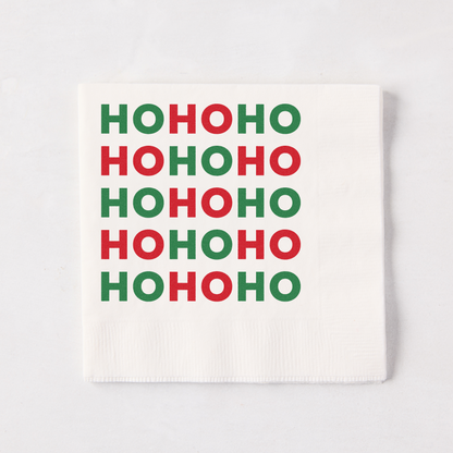 "Ho Ho Ho" Christmas Cocktail Napkins, Set of 50