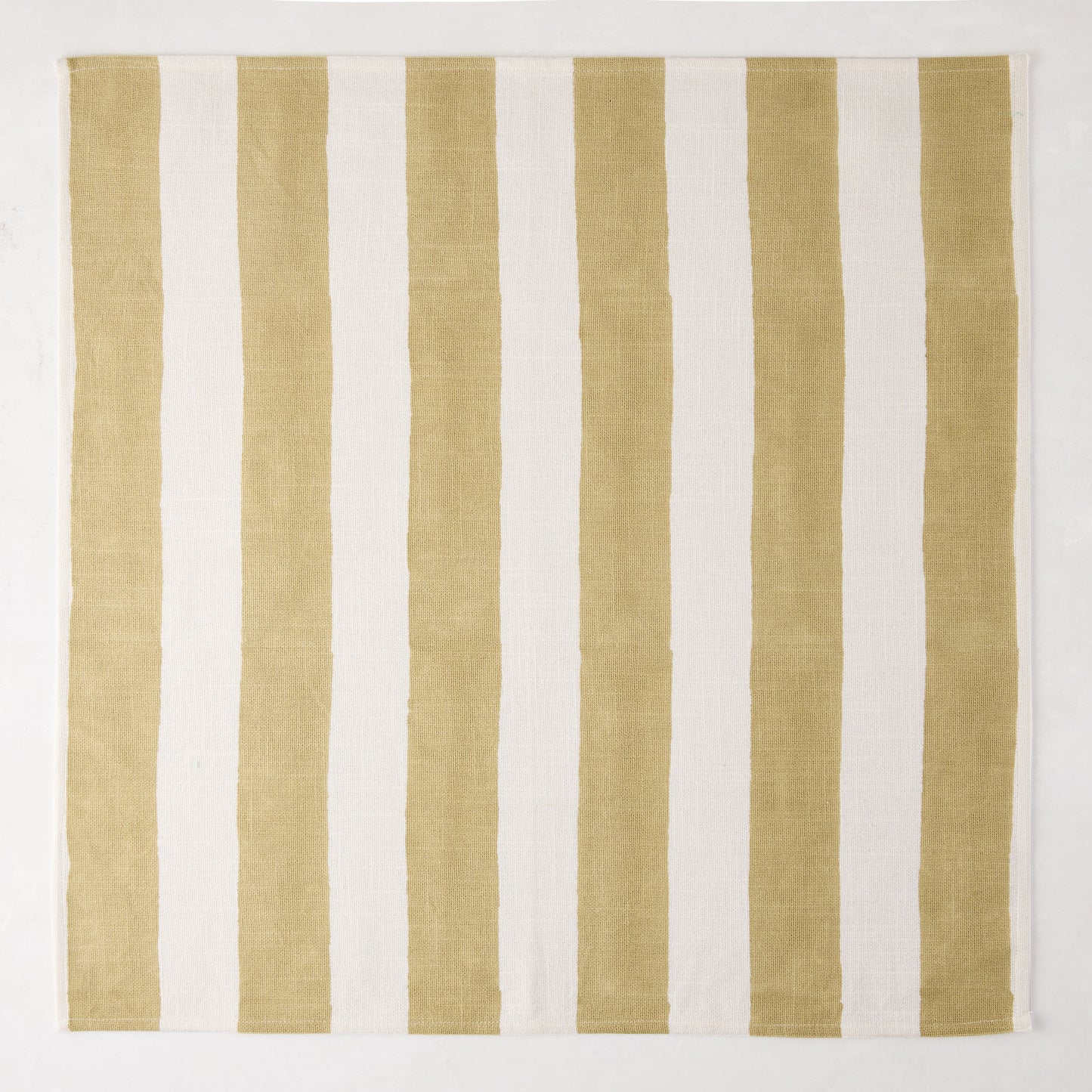 Khaki Hampton Stripe Linen Napkin