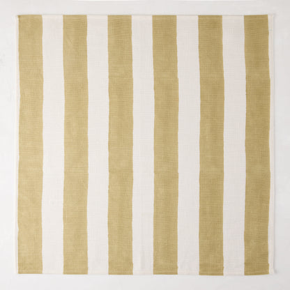 Khaki Hampton Stripe Linen Napkin